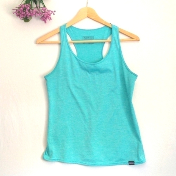 Patagonia Capilene Baselayer Daily Racerback Tank Top Size XS Blue Turquoise - Picture 1 of 6